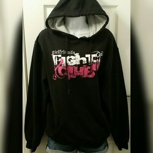 Cancer Awareness Sweatshirt Hoodie in Black, Gray, White and Bright Pink
